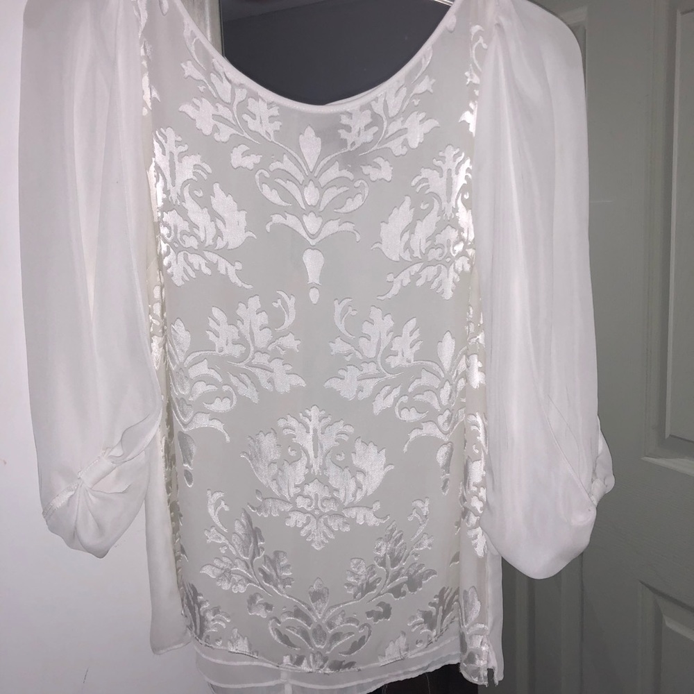 Elegant White Silk Top